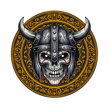 Dark Human Skull Illustration Artwork