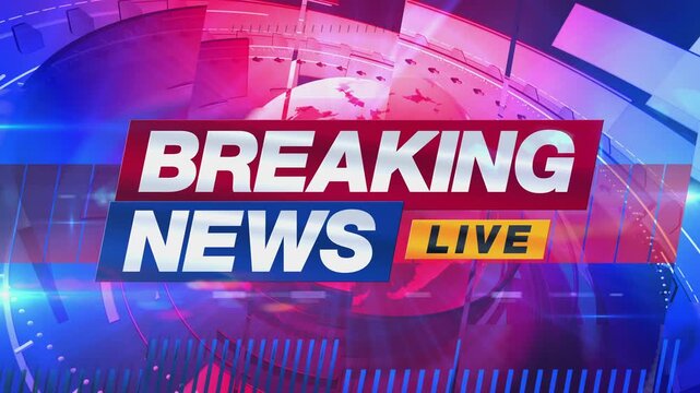 Breaking News Reveal Loop with Globe and Animated Graphics