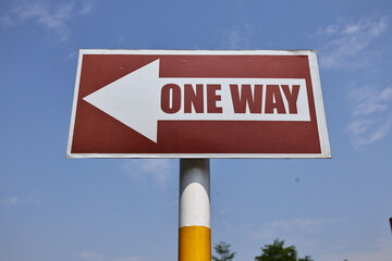Obraz premium One Way Sign Board