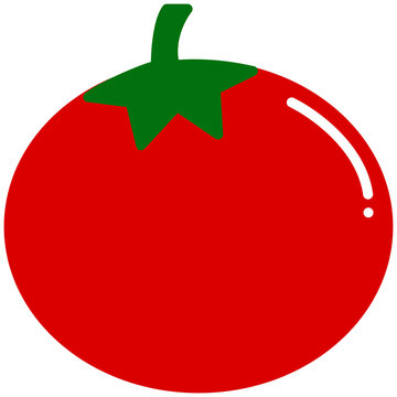 Fresh tomato flat vector illustration