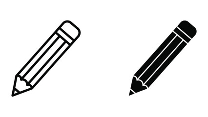 Fototapeta premium Two pencils with different tip conditions displayed side by side