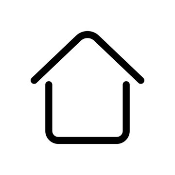 Simple outline home icon for website navigation and digital user interface