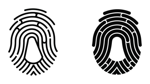 Comparison of two fingerprint patterns showing ridge and valley details in black and white contrast