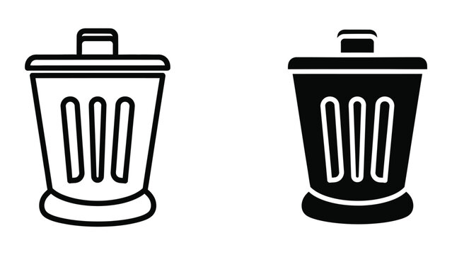 Comparison of a light and dark colored waste bin with perforated lids