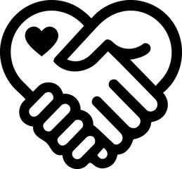 Obraz premium Multicultural unity handshake icon
