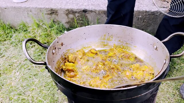 Making Onion & Potato Pakora
