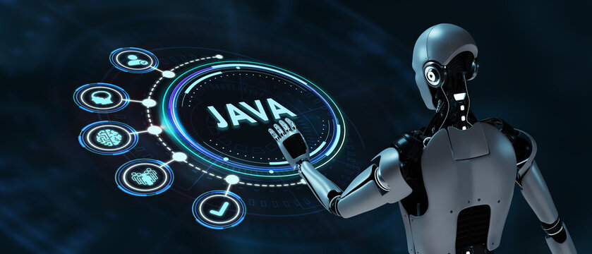 Software, web development, programming concept. Programming languages java and program. Software development. 3d illustration