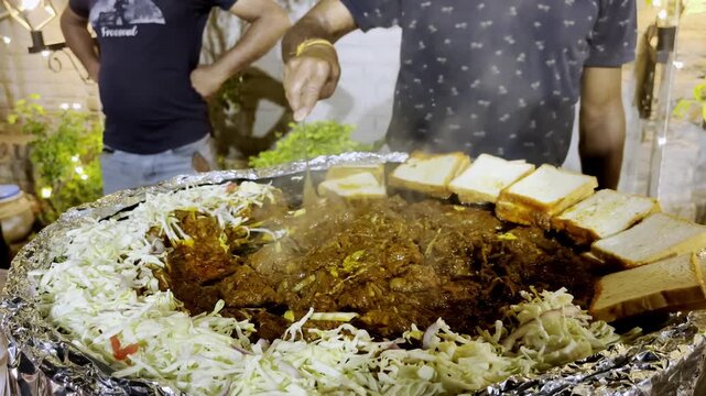 preparing chole kulcha