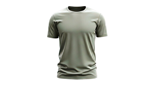 Olive Green Crew Neck T-Shirt Mockup