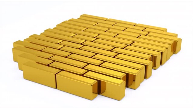 Wealth management visual of metal ingot transforming to gold chrome.