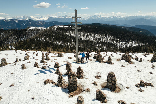 Wanderung Stoanerne Mandln oberhalb von V&ouml;ran und Hafling