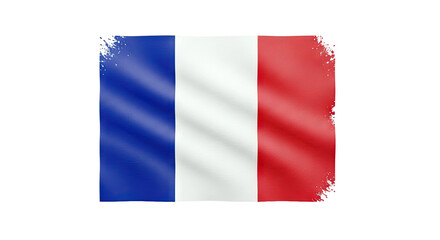 Obraz premium Waving French Flag with Torn Edges