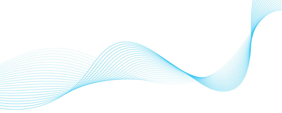 Blue Wave Line Abstract Background