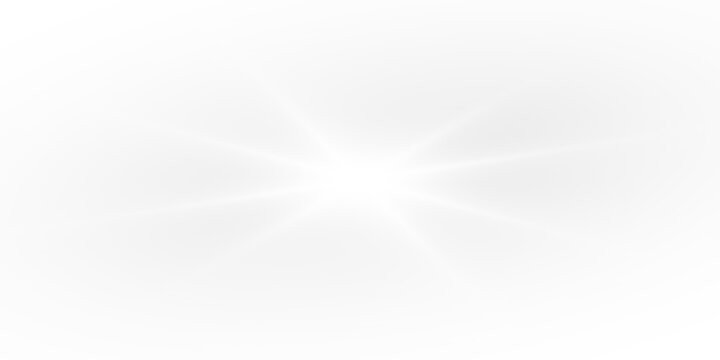 Bright glowing star light effect on transparent background. Shining lens flare with soft rays and sparkles. Isolated graphic element for design use PNG.