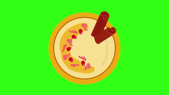 Plain yogurt and cinnamon animation 
