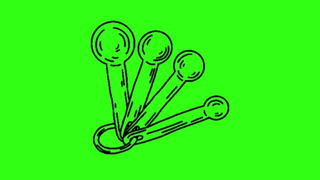 Measuring spoons minimalist animation