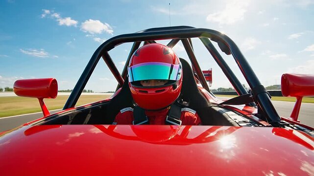 Race car driver on track for Contemporary Lifestyle and Visual Storytelling