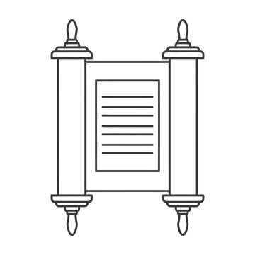 Torah scroll Jewish religious object symbol icon