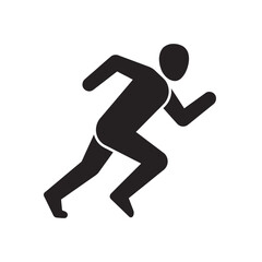 Fototapeta premium Active Running Person Silhouette