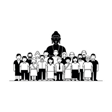 black and white school group portrait with star wars stormtrooper