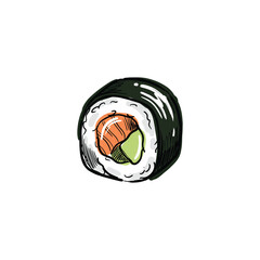 Maki Sushi Offset Color Pop Sketch © Craftinza