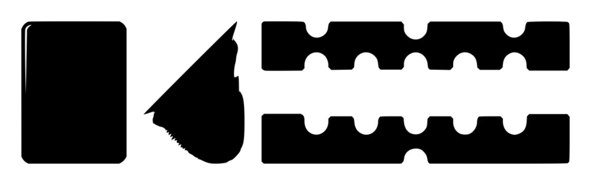 Edge server blade icon set with solid black shape on white background featuring server blade, icon, technology with connectivity and data center