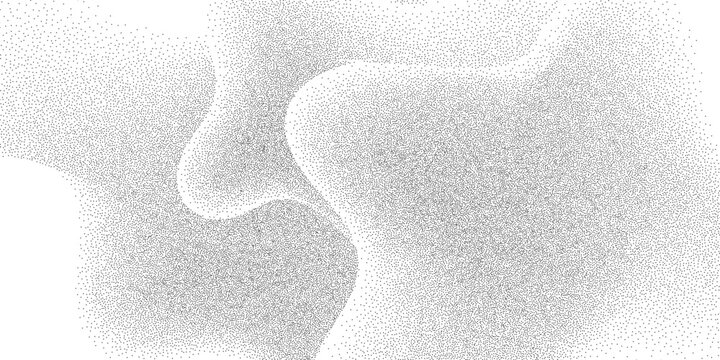Abstract noise grain background, pointillism dots gradient or dotwork pattern, grain noise halftone or grainy texture, smooth particle dispersion, vector design