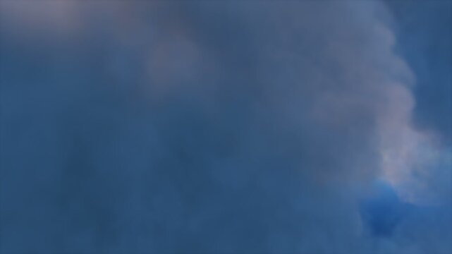 3d Animation of a camera flying through clouds