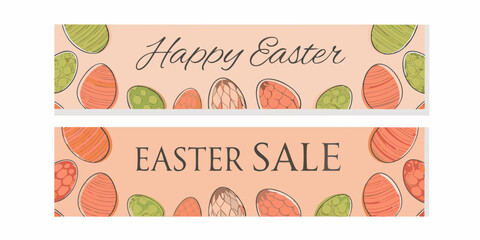 Colorful easter eggs and festive greetings for seasonal promotions © Raben