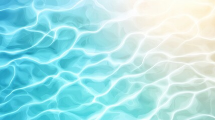 Obraz premium Water gradient transitioning from deep blue to turquoise in a tropical sea under sunlight.