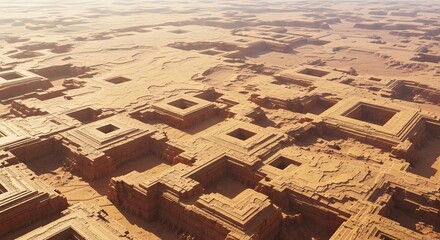 Fototapeta premium Ancient mesa verde cliff dwellings a bird's eye view of ancestral puebloan architecture