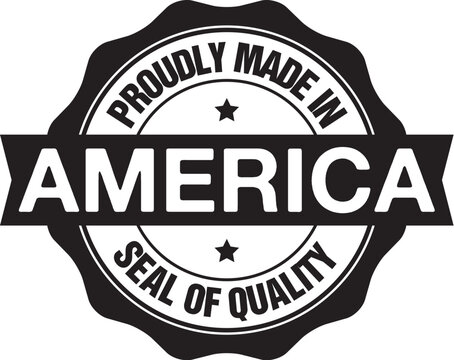 Proudly Made in America Vector Badge