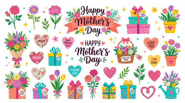 Mocsicka Toile de fond « Happy Mother's Day » pour photo de fête des