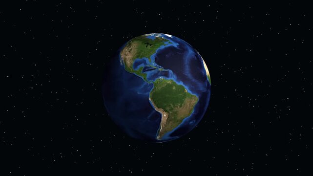3D Earth Animation Zooming into Guelph Ontario Canada with Data Overlay