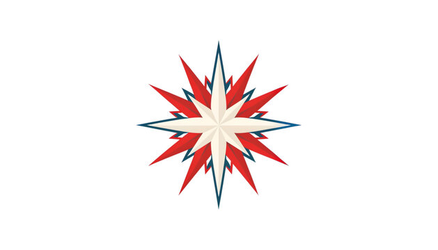 juneteenth starburst symbol with white star on transparent background