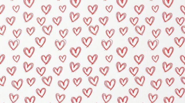 Minimalist Hand Drawn Heart Texture Background