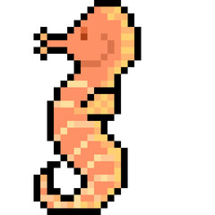 Fototapeta premium pixel art of seahorse