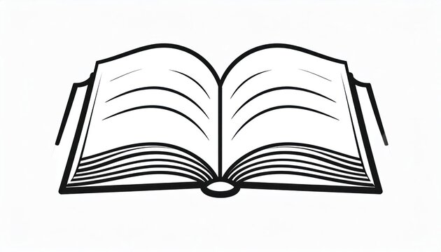 Open Book Illustration Symbolizing Knowledge and Learning.