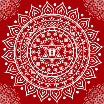 Aipan, Laxmi Chowki for Deepawali, Kumaoni folk art