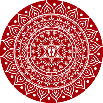 Aipan, Laxmi Chowki for Deepawali, Kumaoni folk art