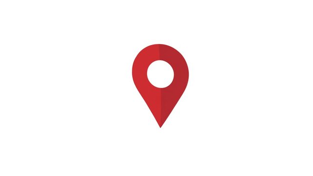 Pink Map Location Pin Pointer Looping 3D Animation