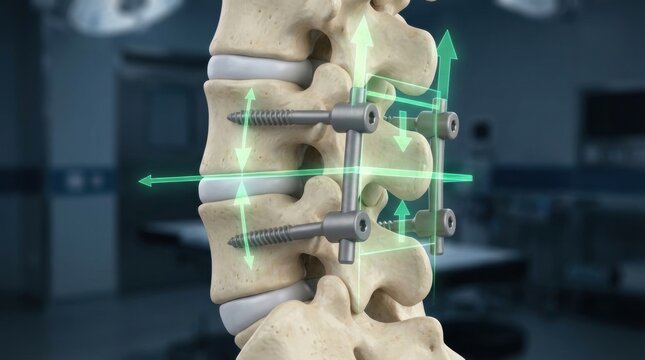 Spinal fusion surgery with internal fixation and surgical guides