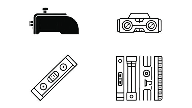 Level Tools: A collection of level tools for construction and measurement purposes, showcasing precision and accuracy in various designs.