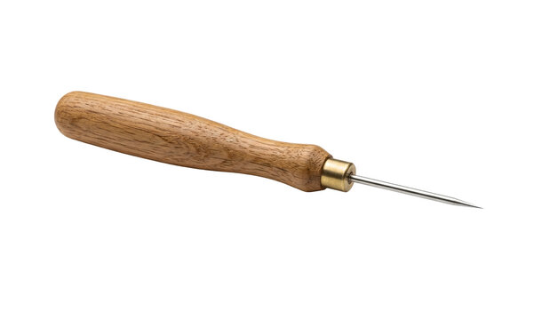 Precision wooden crafting awl tool for detailed handwork and diy repair projects isolated white background