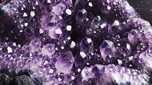 Stunning Amethyst Geode Crystals Revealed Inside a Stone