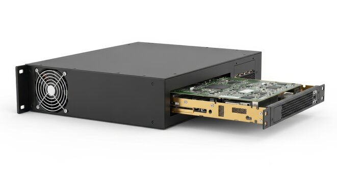 Computer server with open hard drive module