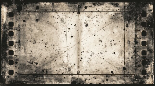 Camera negative shows texture and patterns in time-worn film material with signs of age and use