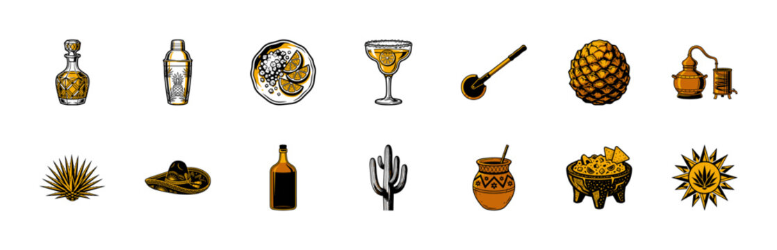 Mexican Tequila Bar Culture Graphics