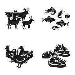 Obraz premium Farm Animal Collection – Livestock Vector Illustration