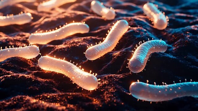Bacteria on textured surface for Contemporary Lifestyle and Visual Storytelling